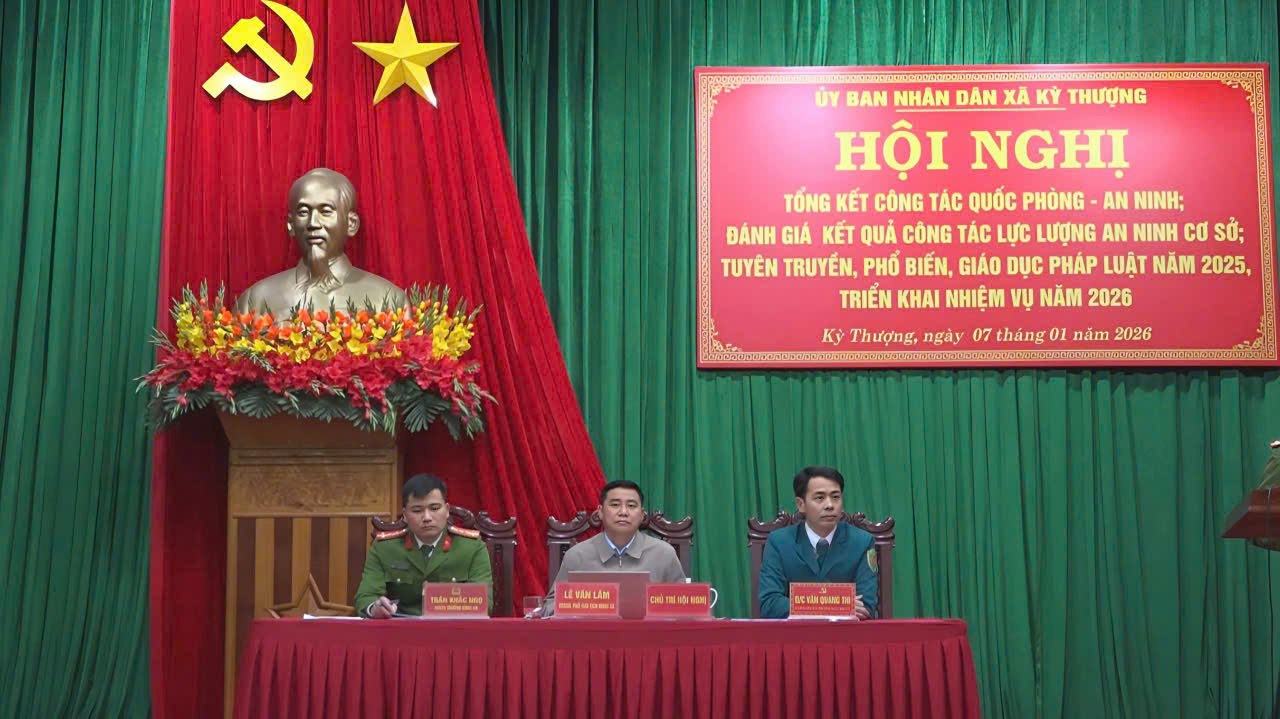 Xã Kỳ Thượng tổng kết công tác Quốc phòng - An ninh năm 2025, triển khai nhiệm vụ năm 2026