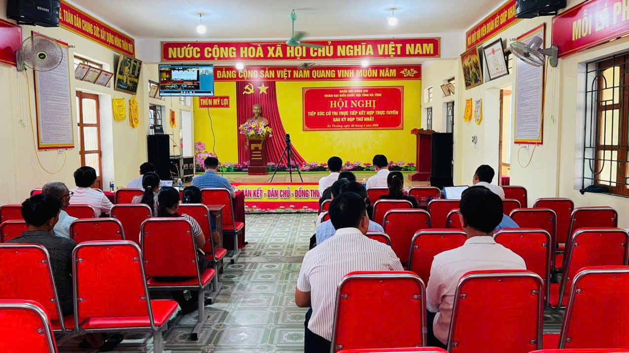 Kỳ Thượng: Kết nối hội nghị trực tuyến tiếp xúc cử tri sau Kỳ họp thứ nhất, Quốc hội khóa XVI