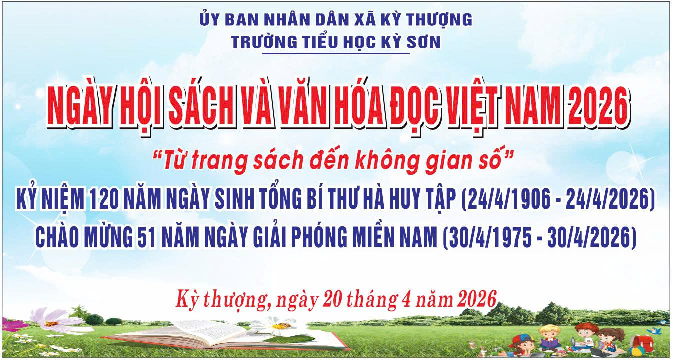 Trường Tiểu học Kỳ Sơn tổ chức chương trình hưởng ứng Ngày Sách và Văn hóa đọc Việt Nam