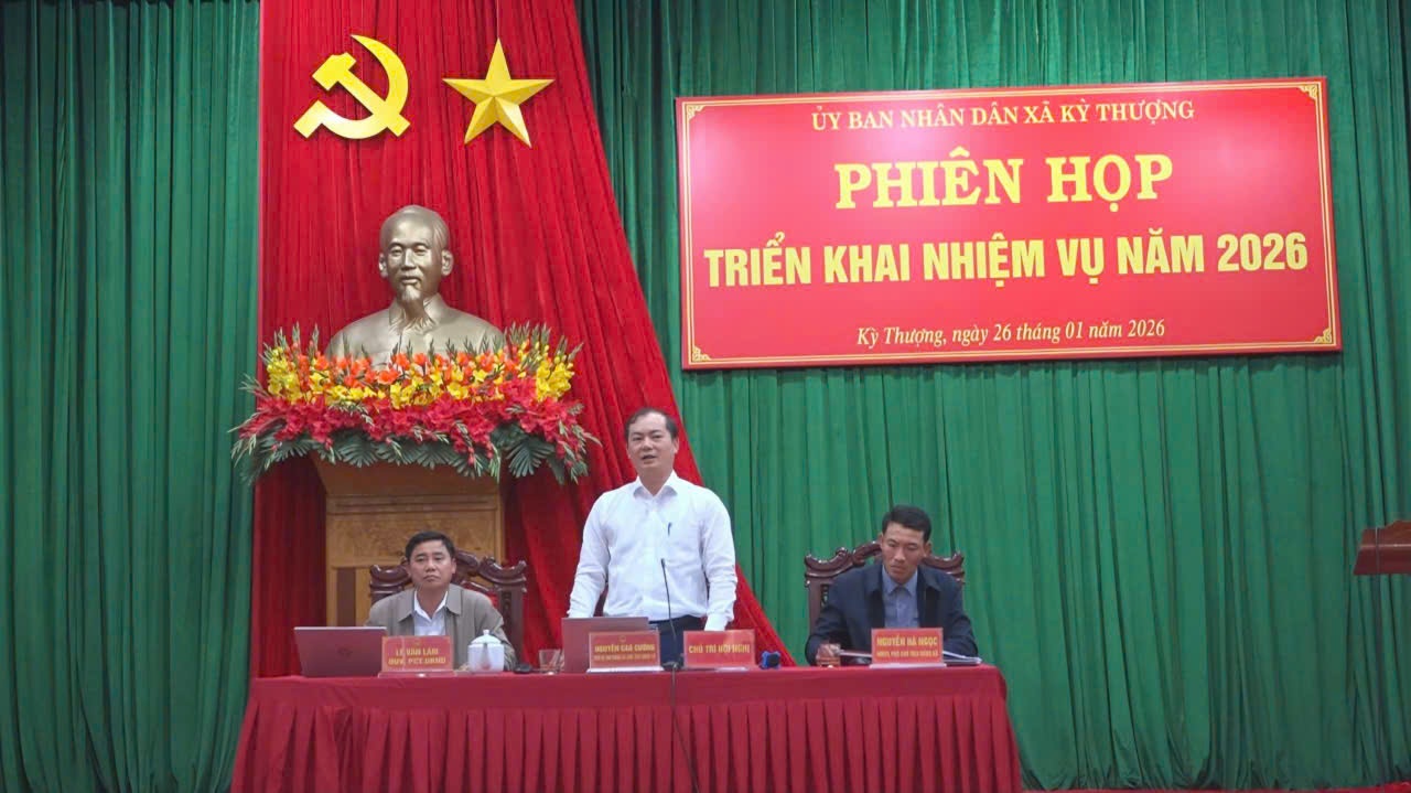 UBND xã Kỳ Thượng tổ chức phiên họp triển khai nhiệm vụ năm 2026