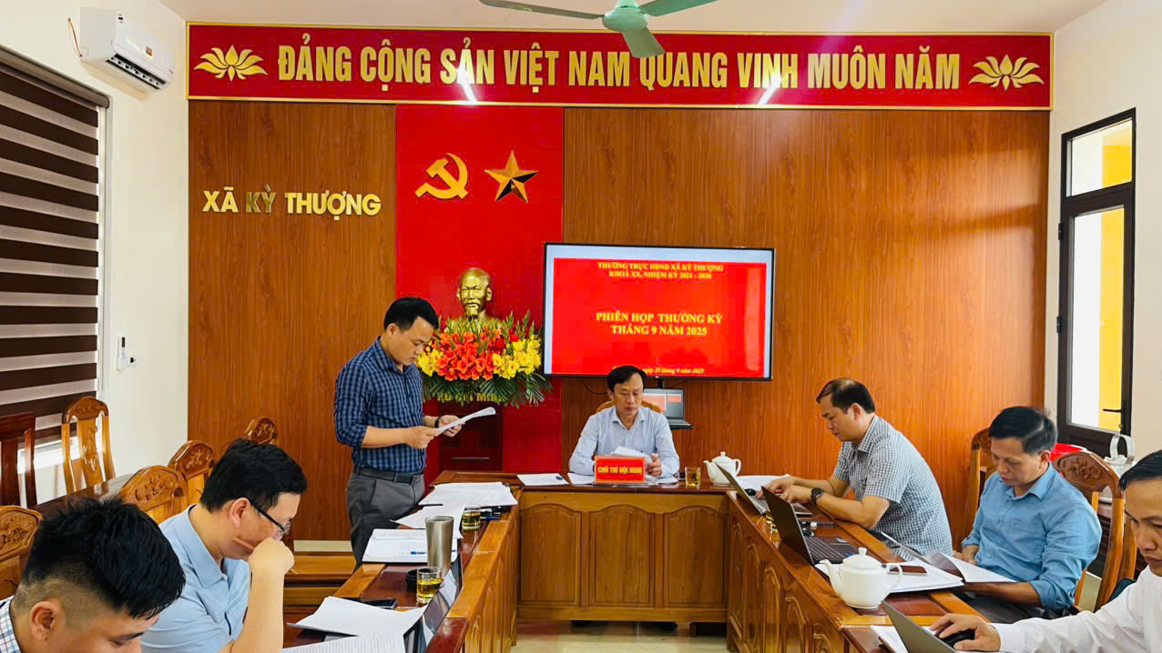 THƯỜNG TRỰC HĐND XÃ KỲ THƯỢNG  TỔ CHỨC PHIÊN HỌP THƯỜNG KỲ THÁNG 9 NĂM 2025