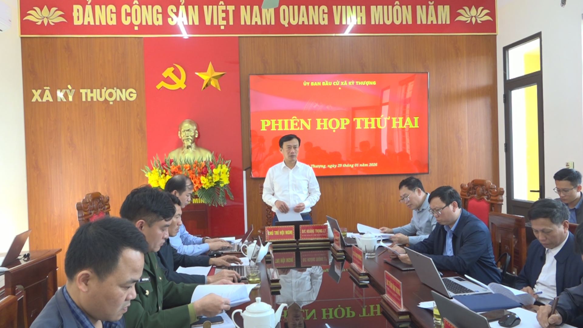 Ủy ban Bầu cử xã Kỳ Thượng tổ chức phiên họp thứ 2