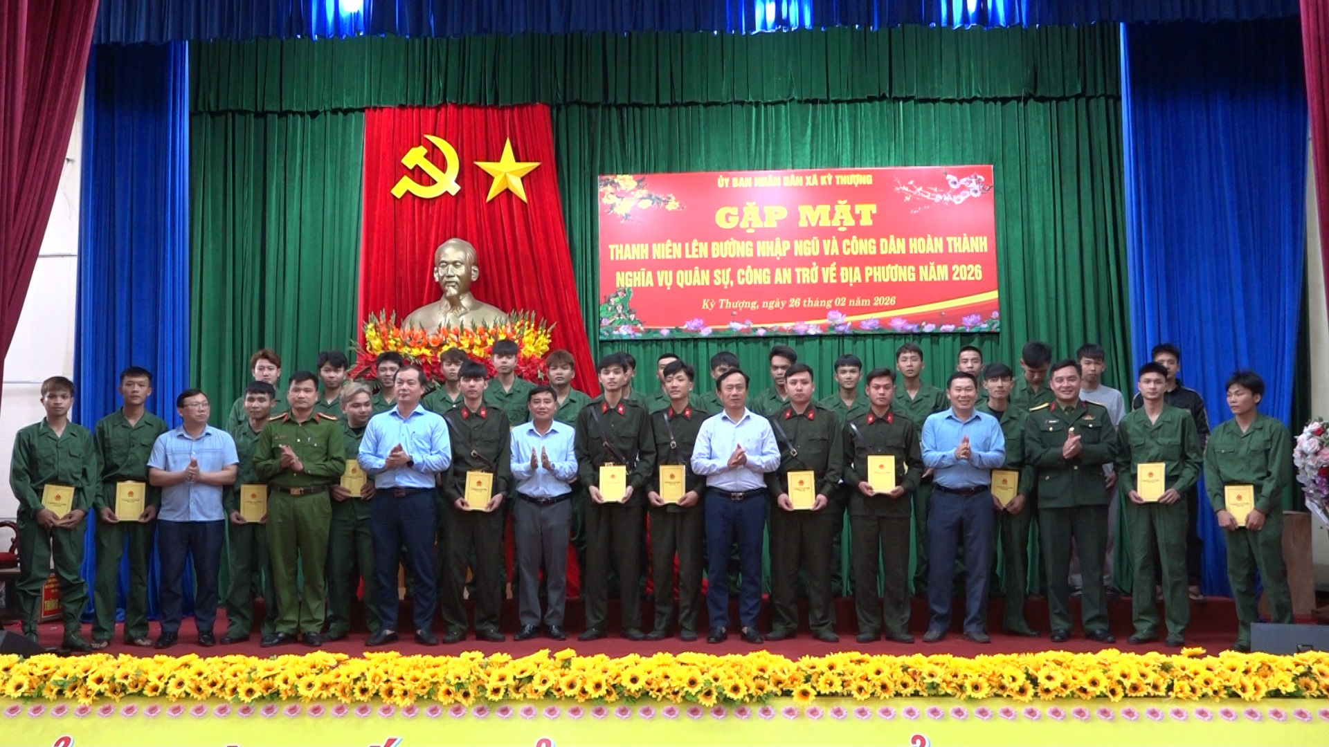 28 Thanh niên ưu tú của xã Kỳ Thượng sẵn sàng cho Ngày hội giao, nhận quân năm 2026