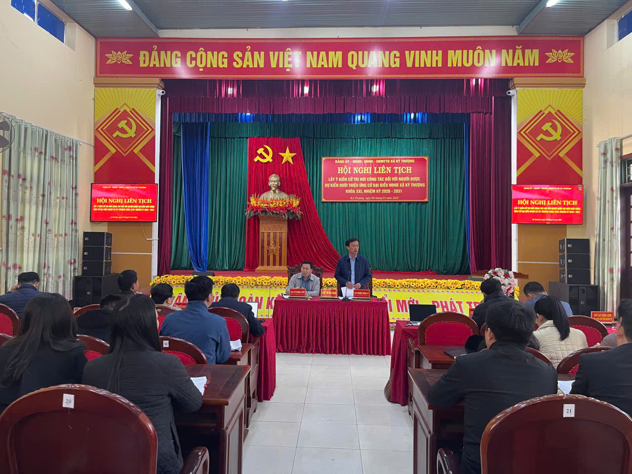 Xã Kỳ Thượng lấy ý kiến cử tri nơi công tác đối với người ứng cử HĐND xã nhiệm kỳ 2026 - 2031