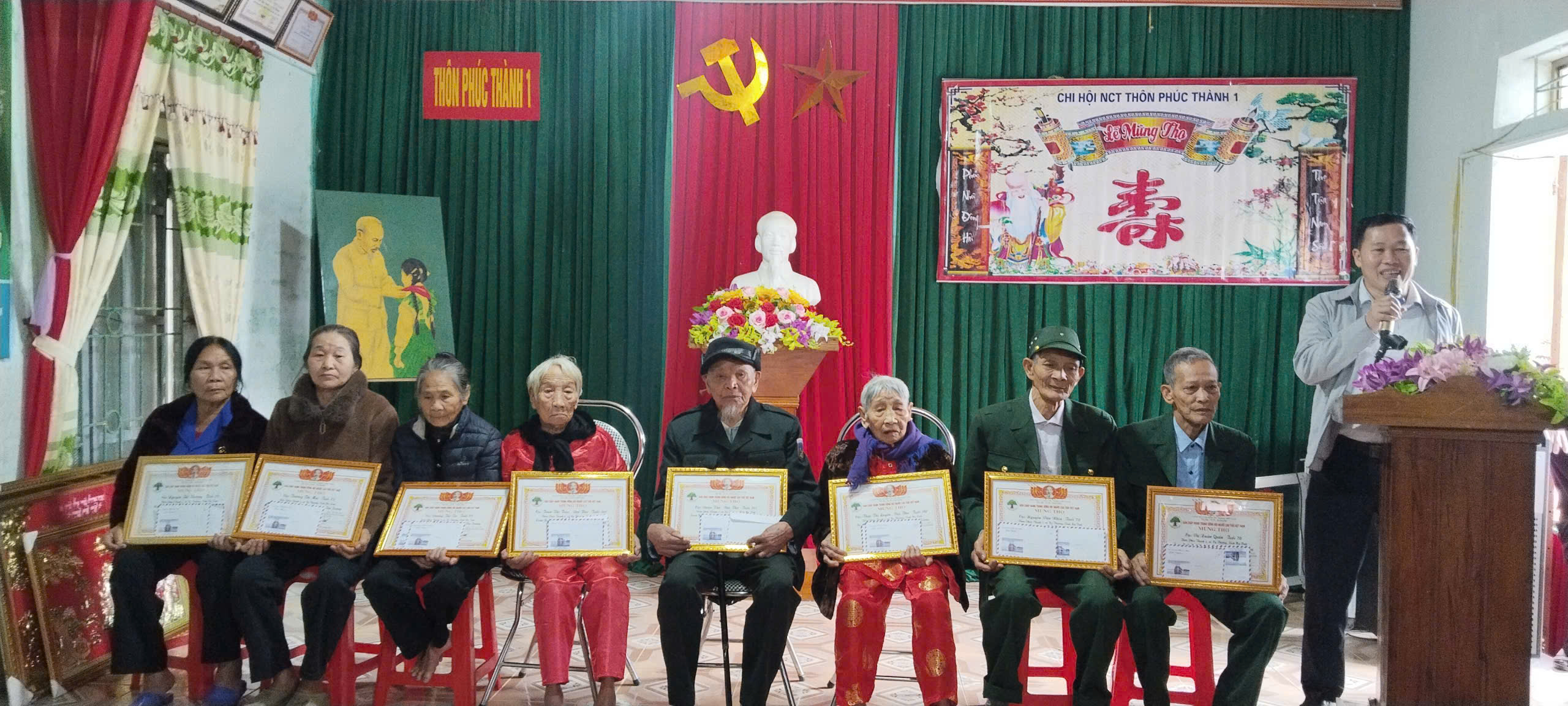 154 cụ thuộc các chi hội NCT xã Kỳ Thượng được mừng thọ, chúc thọ đầu xuân 2026