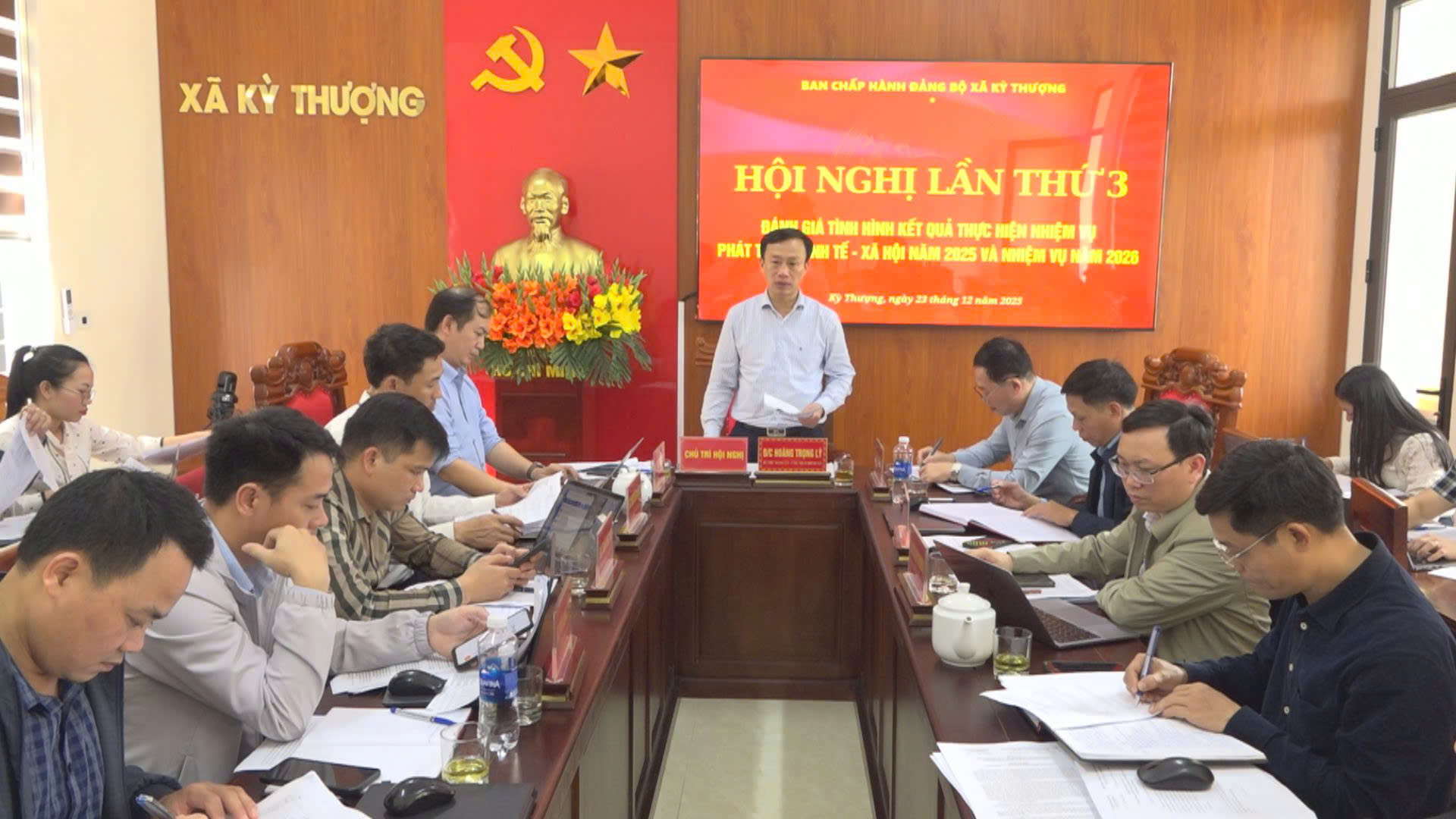 Ban Chấp hành Đảng bộ xã tổ chức Hội nghị lần thứ 3 đánh giá tình hình kết quả thực hiện nhiệm vụ phát triển kinh tế - xã hội năm 2025 và nhiệm vụ năm 2026