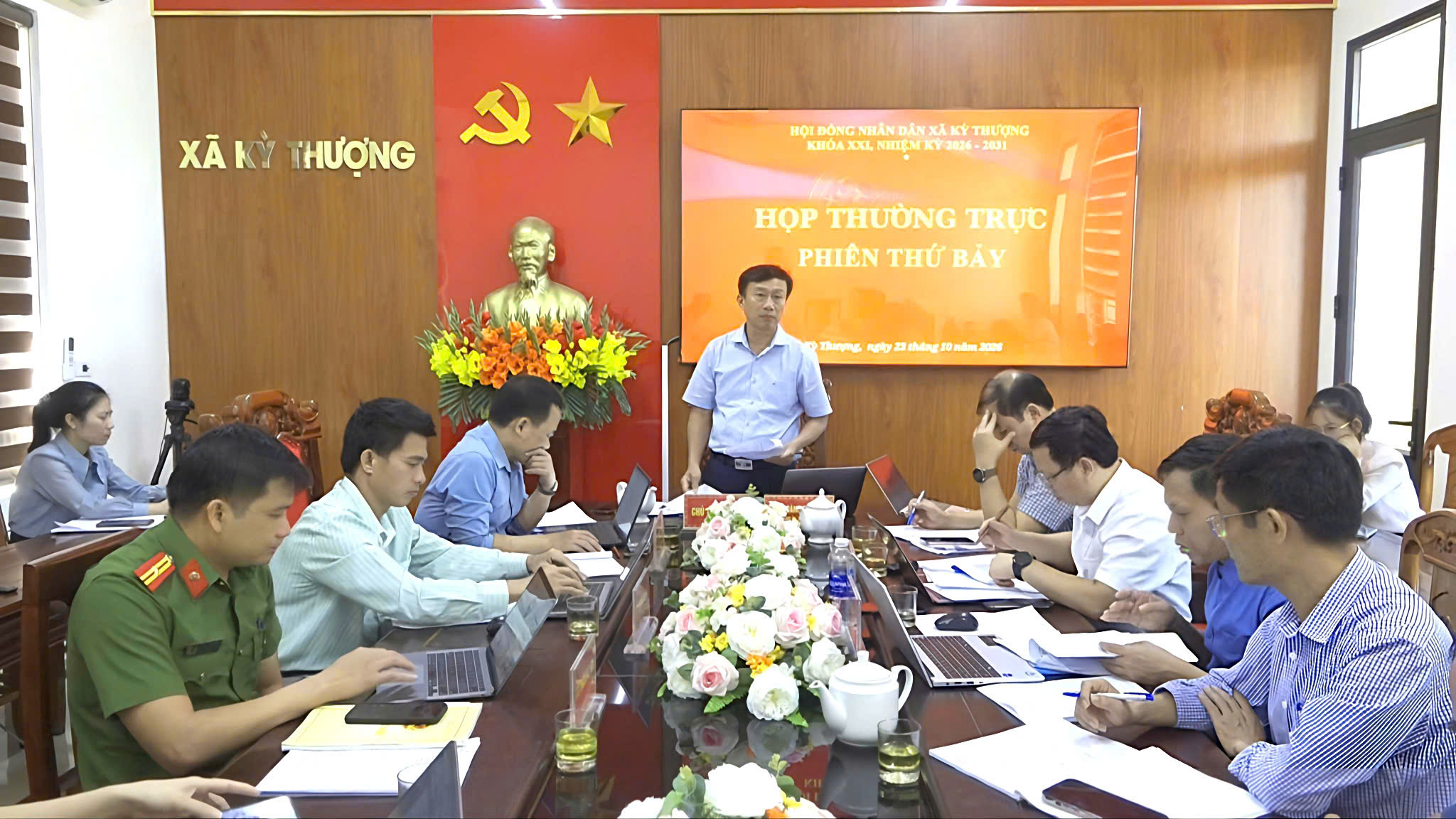 Thường trực HĐND xã Kỳ Thượng tổ chức phiên họp thứ Bảy, khóa XXI, nhiệm kỳ 2026–2031