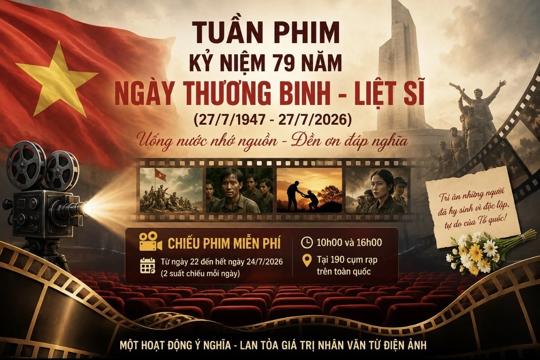 Tuyên truyền Tuần phim kỷ niệm 79 năm Ngày Thương binh - Liệt sĩ (27/7/1947-27/7/2026)