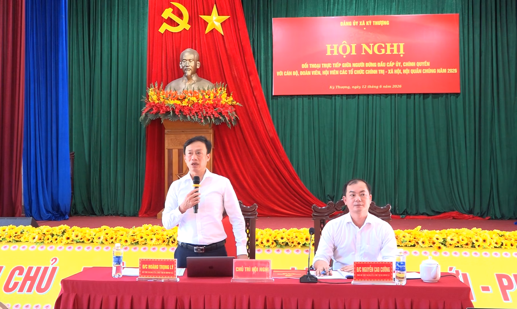 Kỳ Thượng tổ chức Hội nghị đối thoại giữa người đứng đầu cấp ủy, chính quyền với cán bộ, đoàn viên, hội viên năm 2026 