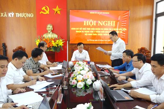 Kỳ Thượng đánh giá kết quả thực hiện nhiệm vụ 9 tháng đầu năm, triển khai nhiệm vụ 3 tháng cuối năm 2026