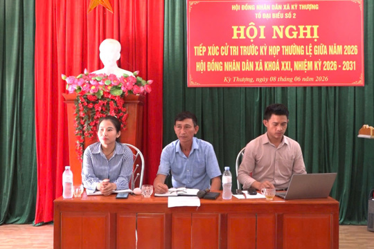 Tổ đại biểu số 02 HĐND xã Kỳ Thượng tiếp xúc cử tri trước Kỳ họp thường lệ giữa năm 2026 tại thôn Sơn Bình 2