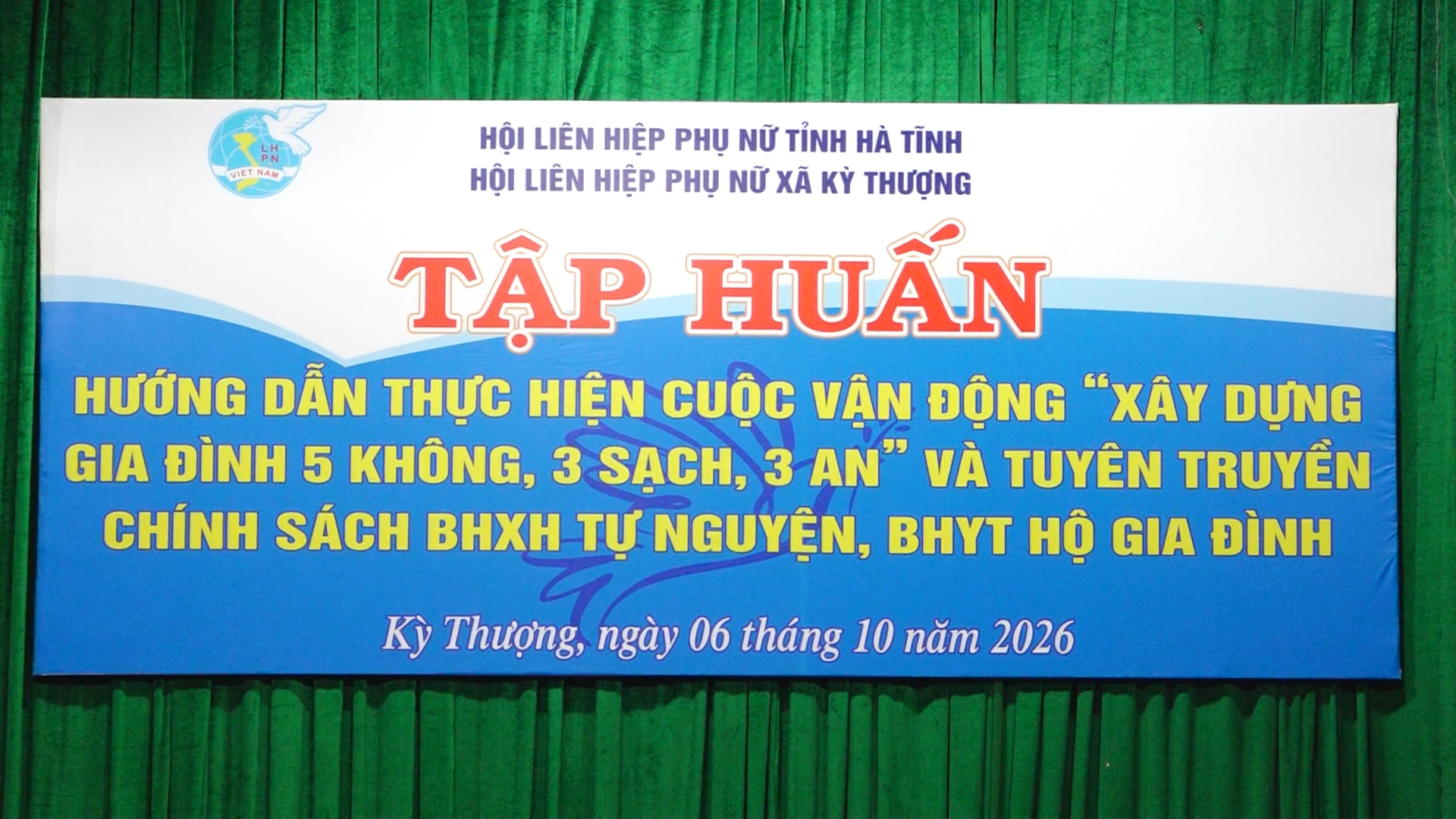 Tin truyền hình: Kỳ Thượng tổ chức tập huấn cuộc vận động “xây dựng gia đình 5 không, 3 sạch, 3 an” và tuyên truyền chính sách BHXH, BHYT