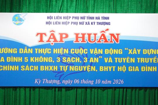 Tin truyền hình: Kỳ Thượng tổ chức tập huấn cuộc vận động “xây dựng gia đình 5 không, 3 sạch, 3 an” và tuyên truyền chính sách BHXH, BHYT
