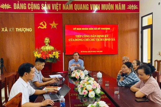 Chủ tịch UBND xã Kỳ Thượng tiếp công dân định kỳ tháng 7 năm 2026 