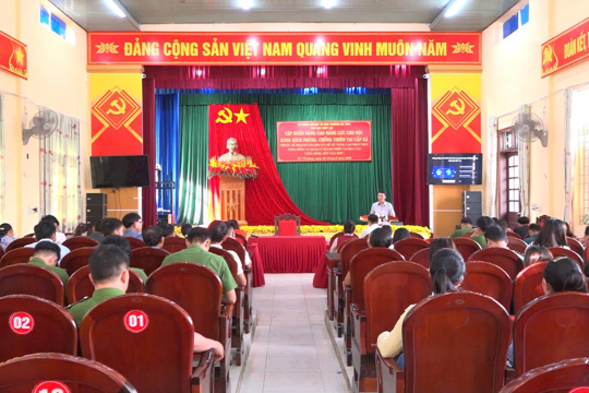 Xã Kỳ Thượng tổ chức tập huấn “Nâng cao nhận thức cộng đồng và quản lý rủi ro thiên tai dựa vào cộng đồng đến năm 2030”