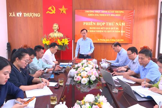  Thường trực HĐND xã Kỳ Thượng họp phiên thứ năm, đánh giá hoạt động quý III, triển khai nhiệm vụ quý IV năm 2026