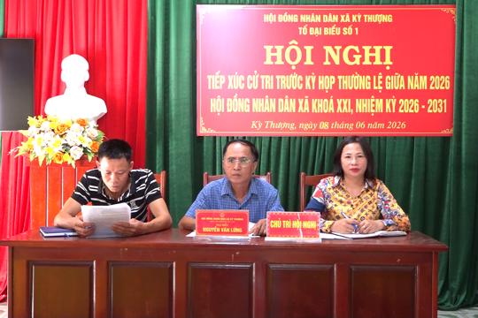 Tổ đại biểu số 01 HĐND xã Kỳ Thượng tiếp xúc cử tri trước Kỳ họp thường lệ giữa năm 2026 tại thôn Mỹ Tân